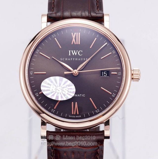 IWC手錶RSS匠心之作 日曆字體顯示 全自動機械男表 簡約款萬國表 萬國高端男士腕表  hds1505